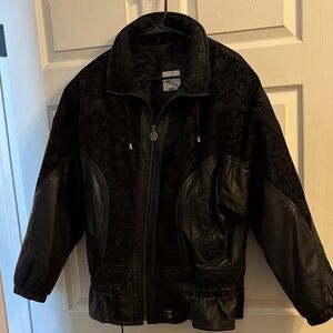 John Weitz Black Leather Jacket